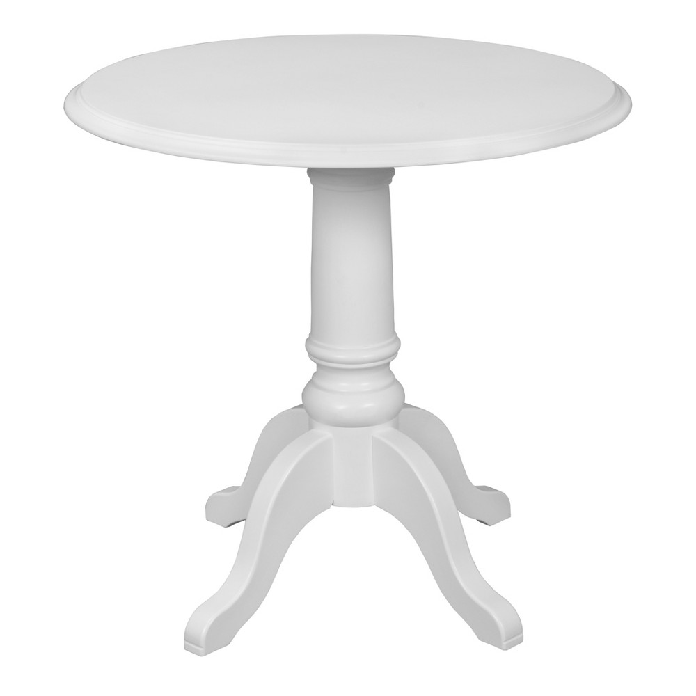 Photos - Garden & Outdoor Decoration 30" Prestige Anne Dining Table Ivory - Regency: Luxury Glam Style, 4-Seater, Wood Veneer, Pedestal Base