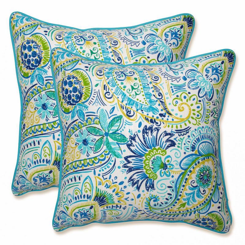 Gilford 2pc Outdoor/Indoor Square Throw Pillows - Pillow Perfect, 1 of 7