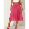 Allegra K Women's Pleated Elastic Waist Casual Accordion Midi Skirt - 4 of 4