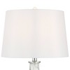 Possini Euro Design Marisa 27 1/2" Tall Modern Table Lamp Gray Swirl Finish Art Glass Single White Shade Living Room Bedroom Bedside Nightstand House - 3 of 4