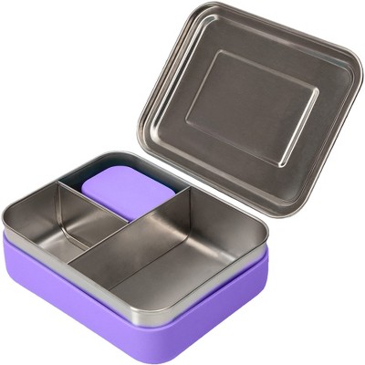 WeeSprout 18/8 Stainless Steel Bento Box - 3 Compartment Lunch Box, for Kids & Adults