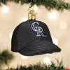 Old World Christmas Blown Glass Ornament for Christmas Tree, Colorado Rockies Baseball Cap (with OWC Gift Box) - 2 of 3