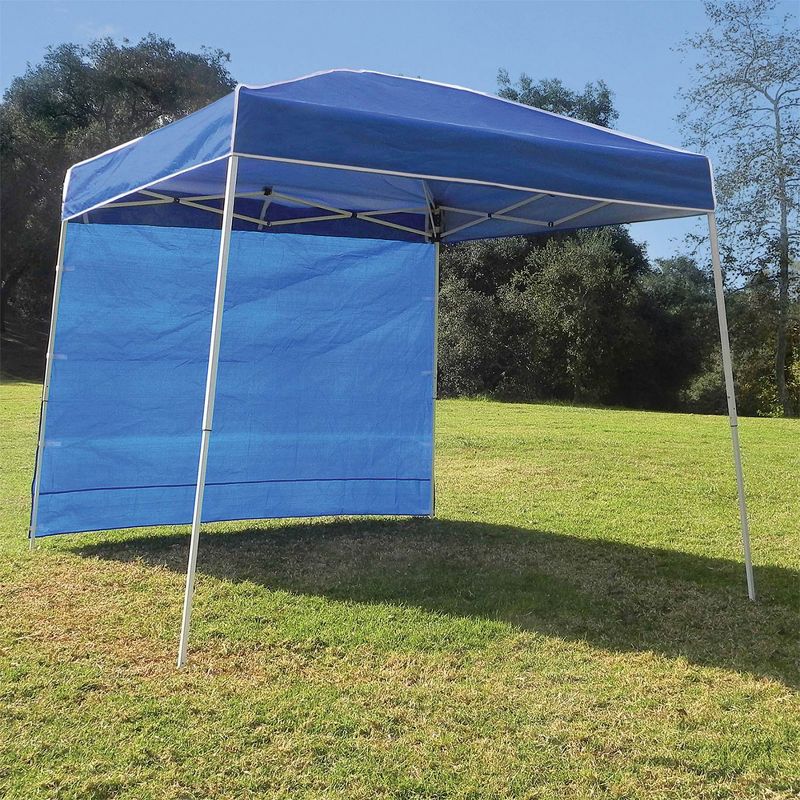Z-Shade 10 by 10 Foot Instant Pop Up Shade Canopy Tent with 10 Foot Angled Leg Canopy Tent Taffeta Attachment for Beaches, Backyards, or Events, Blue, 4 of 7