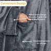 Catalonia Adult Wearable Fleece Blanket Snuggie, Super Soft Cozy Mink Micro Plush Wrap Throws Blanket Robe, Gift for Woman Man - 4 of 4