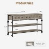 GOCAPTAIN 52" Industrial Console Table with 3 Storage Drawers – 3-Tier Metal Sofa and Entryway Table for Living Room, Hallway and Behind Couch - 2 of 4