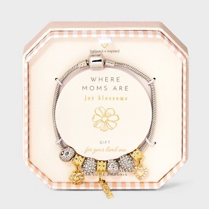 Double Strand Charm Bracelet 14k Gold-plated Silver Adjustable Length