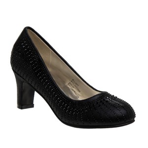 Badgley Mischka Girls Heel Dress Shoes with Rhinestone -Elegant Girls' Pumps, Low Heels, Flower Party, Wedding, Princess (Little Kids/Big Kids) - 1 of 4
