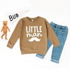 The Juniper Shop Little Man Mustache Toddler Sweatshirt - 2T - Camel - 3 of 4