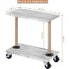 NEX Organizer Table Cart on Casters White: Rolling Utility Storage Cart, 4 Drawer Metal Organizer, Clothing Storage - 2 of 4