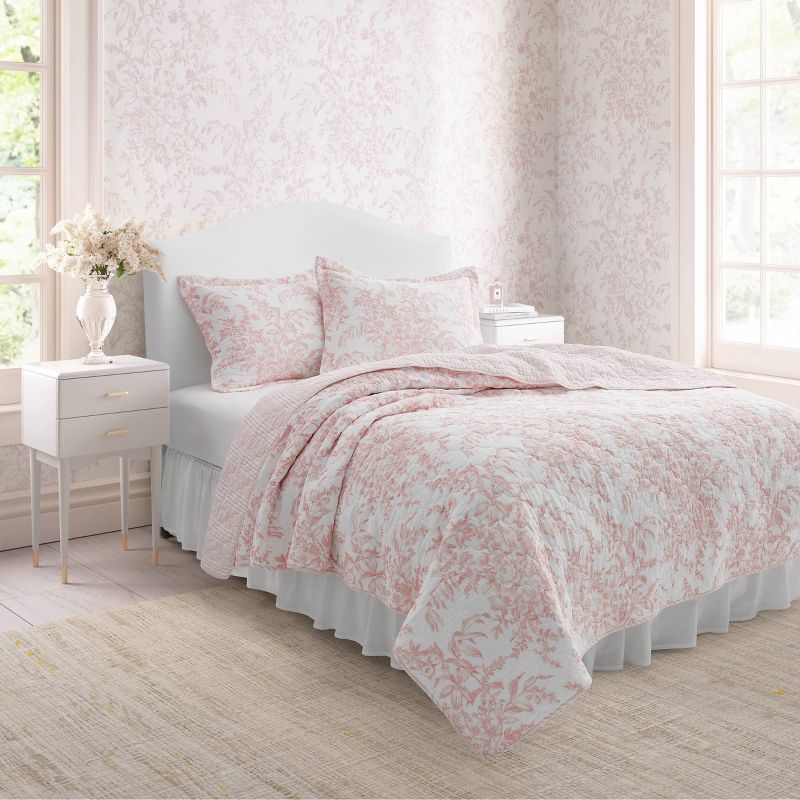 Bedford Cotton Quilt Set Pink - Laura Ashley, 3 of 10