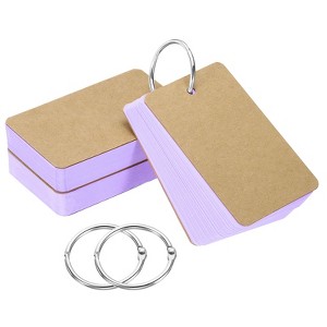Unique Bargains Memory Learning Office Blank Index Cards with Ring 150 Pcs - 1 of 4