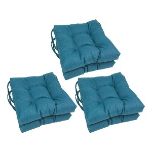 Blazing Needles, 16-inch Spun Polyester Solid Outdoor Square Tufted Chair Cushions (Set of 6) - 1 of 1