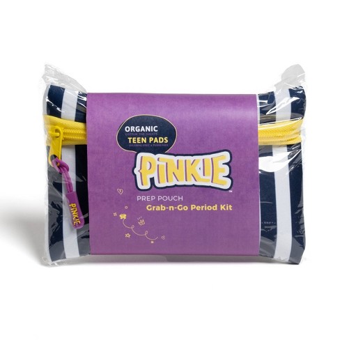 Pinkie First Period Prep Pouch with 4 Ultra-Thin Organic Cotton Topsheet  Pads - 4ct