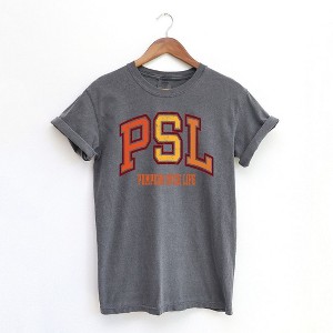 Simply Sage Market Women's Pumpkin Spice Life Short Sleeve Garment Dyed Tee - 1 of 2