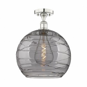 Athens Deco Swirl - 1 Light Semi-Flush Mount In Industrial Style-15.25 Inches Tall and 13.75 Inches Wide - 1 of 1