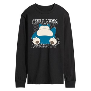 Men's - Pokémon - Snorlax Chill Vibes Long Sleeve Graphic T-Shirt - 1 of 3