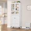 71 Inch Tall Storage Cabinet, Kitchen Pantry 5 Tier Bathroom Cabinet with 4 Doors Adjustable Shelves for Kitchen, Dining Room, Bathroom - 2 of 4