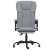 vidaXL Reclining Office Chair Light Gray Fabric - 3 of 4