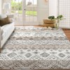 Modern Abstract Patchwork Pattern Rugs for Living Room Thin Washable Low Pile Area Rug Indoor Soft Carpet for Bedroom - 4 of 4