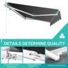 Karl Home | 13 ft. x 8 ft. Gray Polyester Cover Retractable Patio Awning - 2 of 4