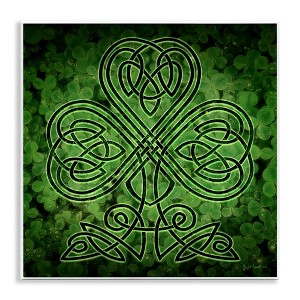 Stupell Industries Green Celtic Shamrock Knot Wall Plaque Art - 1 of 4