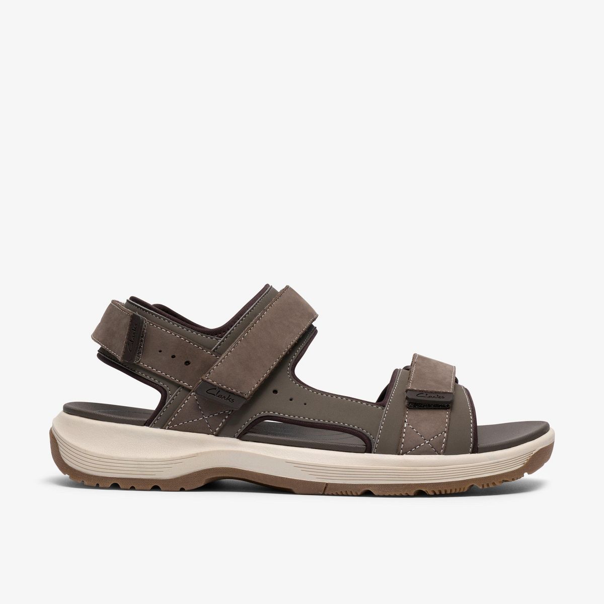 Clarks Mens Guideview Trek Taupe Sandals