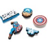 Crocs Jibbitz Kids Marvel Captain America Superhero Shoe Charms 5pk - image 2 of 4