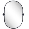 TEHOME Pill Oval Metal Framed Tilting Wall Mounted Bathroom Vanity Mirror - 2 of 4