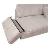 NicBex Couches for Living Room Comfy 3-seat Corner Sofa Corduroy Upholstered Sleeper Sofa Couch with Deep Seat& 6 Pillows - 4 of 4