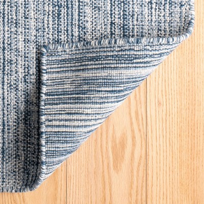 Handmade Light Blue Wool Reversible Rug 6' x 9'