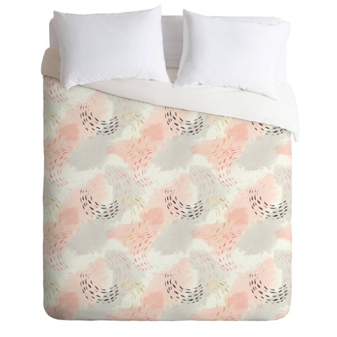 King Little Arrow Design Co Abstract Watercolor Pastel Duvet Set