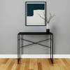 HomeRoots 39" Brown and Black Wood and Metal H-Shape Computer Desk - 2 of 4
