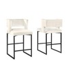 Best Master Furniture,Lynx Black Velvet Bar Stools (Set of 2) - 2 of 3