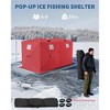 Pop-up Ice Fishing Tent, Hub-Style Insulated Portable Ice Fishing Shelter with Carrying Bag, Zippered Door, Wind Rope & Anchors - 4 of 4
