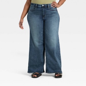 Women's Everyday High-Rise Wide Leg Jeans - Universal Thread™ - 1 of 3