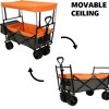 Lirago 7" Collapsible Baby Stroller Wagon 480Lbs with Canopy Mosquito Net All Terrain Wheels Adjustable Handle Orange - 2 of 4