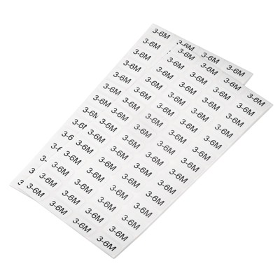 Unique Bargains Self-Adhesive Kids Clothing Size Sticker Labels 2 Sheets