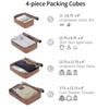 3/4 PCS ABS Lightweight Hard Shell Luggage Set with Spinner Wheels and TSA Lock - ModernLuxe - 3 of 4