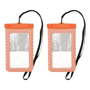 Unique Bargains Full Stripe Mobile Waterproof Bag 2 Pcs - 1 of 4