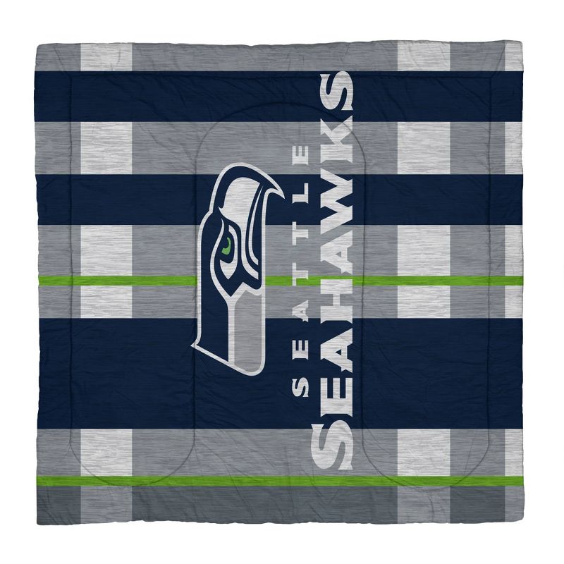 NFL Seattle Seahawks Heathered Stripe Queen Bed in a Bag - 3pc, 2 of 4