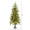 5ft. Alpine Artificial Christmas Tree with 100 Clear Multifunction LED Lights & Pine Cones on Trunk –  Holiday X-Mas Accent - 2 of 4