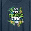 Women's - Teenage Mutant Ninja Turtles - It's Turtle Time Lightweight French Terry Wide Neck Long Sleeve Shirt - 2 of 4