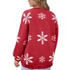 Women's Christmas Cardigan, Long-Sleeve Open-Front Holiday Sweater, Festive Casual Layering Top for Winter - 4 of 4