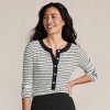 Lands' End Women's Drapey Rib Skimming Long Sleeve Henley - 4 of 4