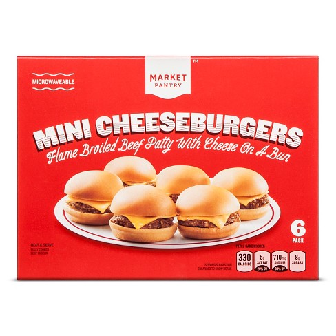 mini pantry cheeseburgers market frozen target 6ct grocery