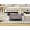 Gulches White Gray Pet Bed - Scandinavian Style Cat Sofa - 3 of 4
