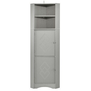 NicBex 61.02 Inch Corner Storage Cabinet,Tall Bathroom Storage Cabinet with Open Shelves and Doors for Living Room,Office - 1 of 4