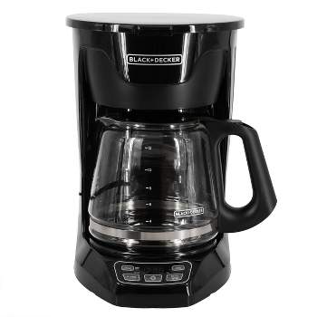 Black and Decker 12-Cup Programmable Coffee Maker with Vortex Technology in Black