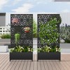 Spassway 16"H*35"W*72"D Metal Planter Box with Trellis Outdoor Raised Garden Bed With Privacy Screen Planters for Climbing Plants Vines Vegetables - 3 of 4
