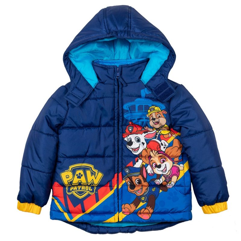 Paw Patrol Rubble Marshall Chase Zip Up Puffer Jacket Little Kid to Big Kid, 3 of 8